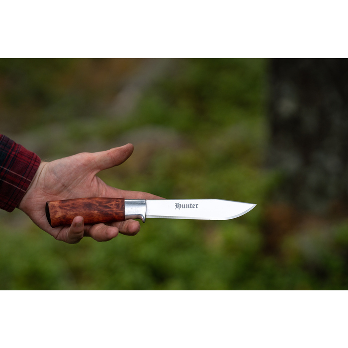 Brusletto Hunter – Klassisk Norsk Jaktkniv i Masurbjörk - 3