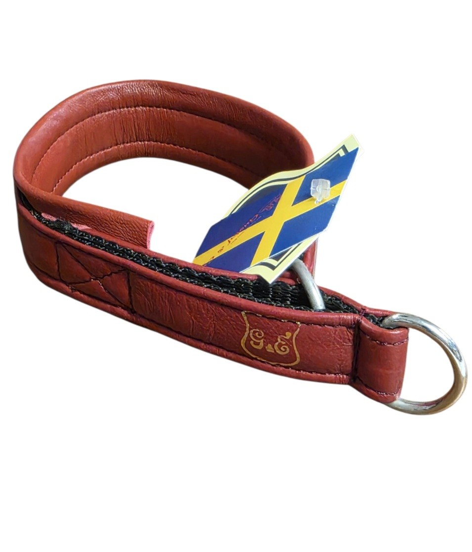 Halsband HS Halvstryp Skinn Rött
