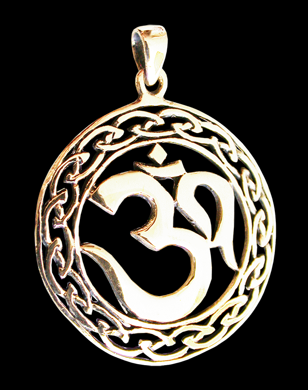 Hängsmycke i brons med Aum / Ohm.