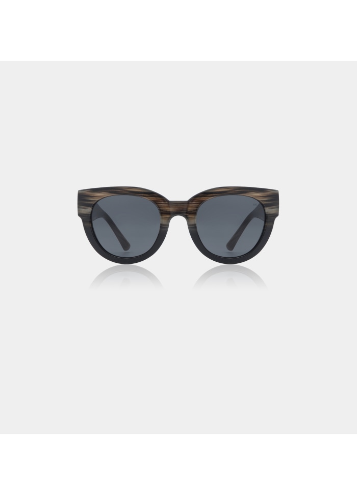 Solglasögon Lilly Striped Horn/Black