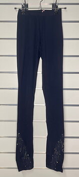 Marinblå byxor från Bolero med infällda spetspartier