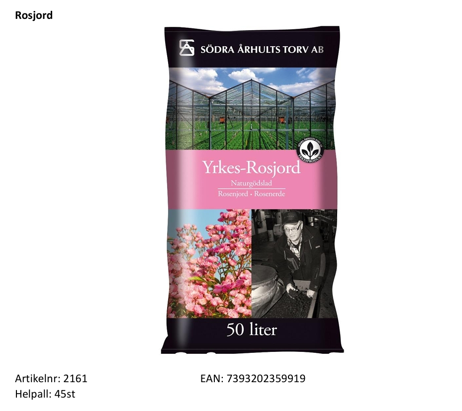 Yrkeskollektionen  Rosjord  50 Liter  Helpall: 45st - 2