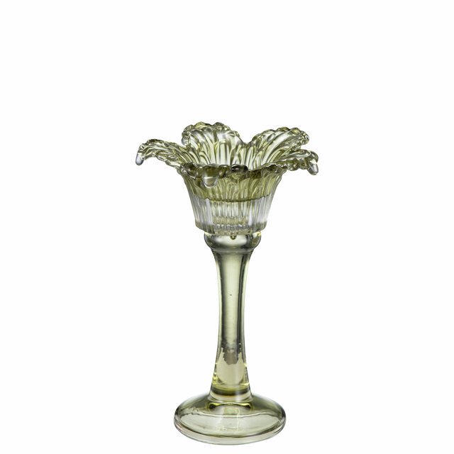 CHARLENE Candleholder D12 H20 cm vineyard green