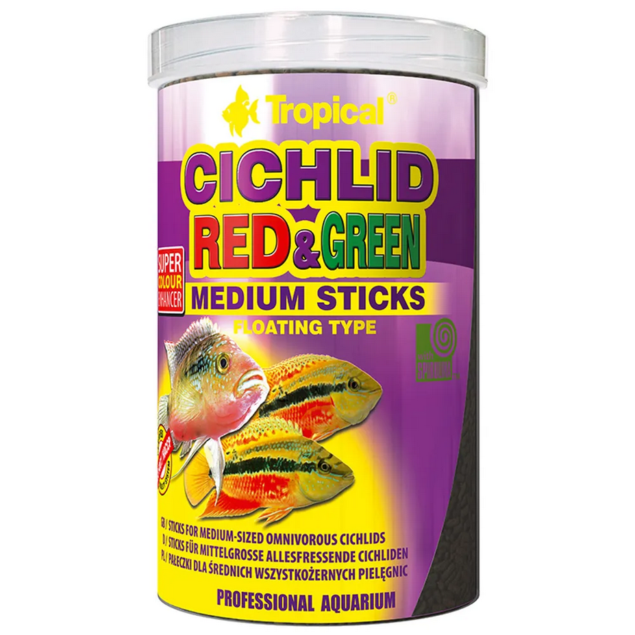 Tropical - Cichlid Red & Green Sticks Medium 1000ml/360g