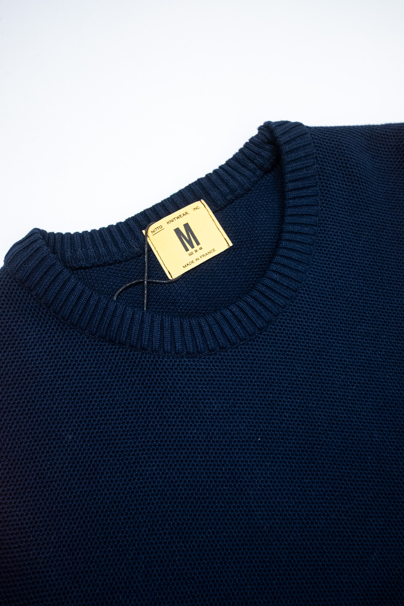 Nitto Knitwear - Agop Roundneck Cotton Jumper Navy - 5
