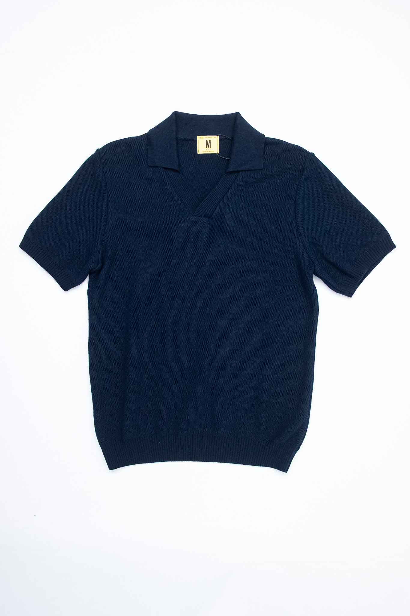 Nitto Knitwear - Agop Polo Cotton Jumper Navy - 2