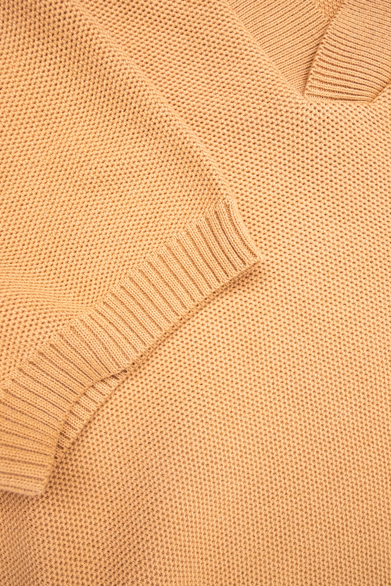 Nitto Knitwear - Agop Polo Cotton Jumper Camel - 6