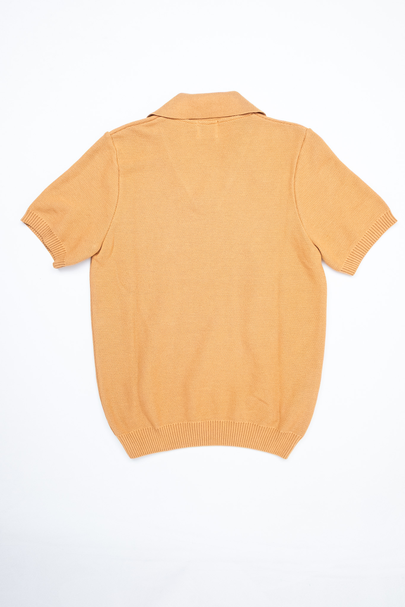 Nitto Knitwear - Agop Polo Cotton Jumper Camel - 7