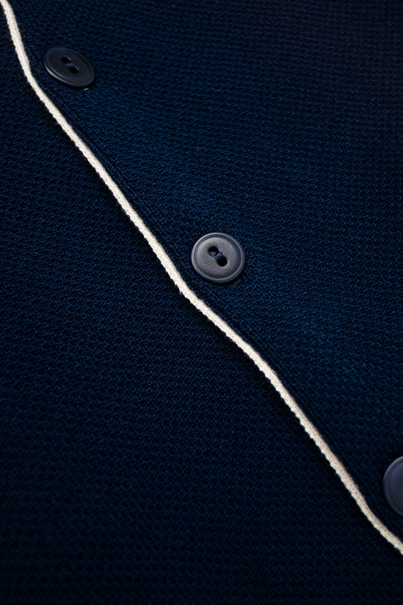 Nitto Knitwear - Youri Cotton Collage Cardigan Navy - 5