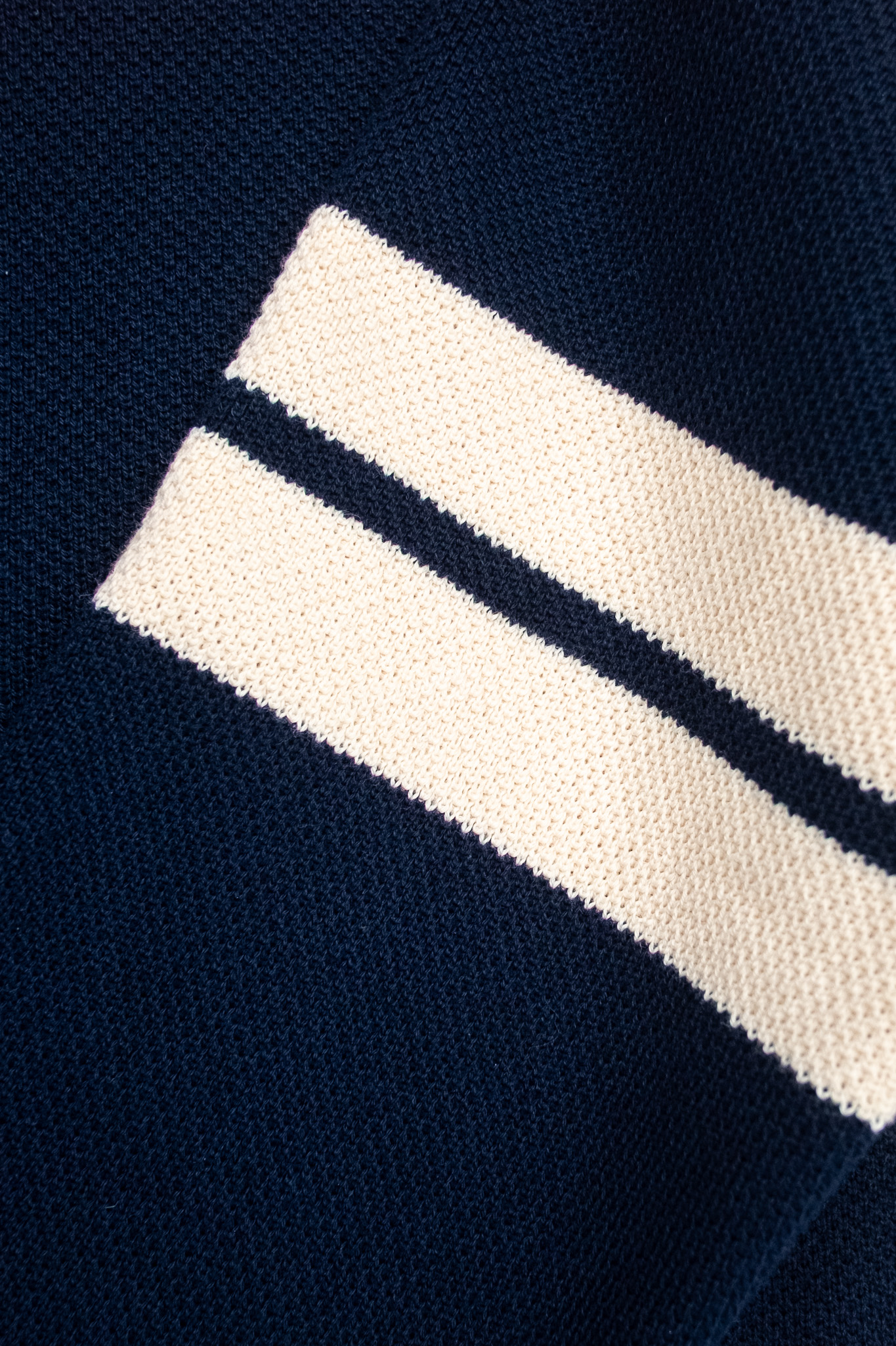 Nitto Knitwear - Youri Cotton Collage Cardigan Navy - 7