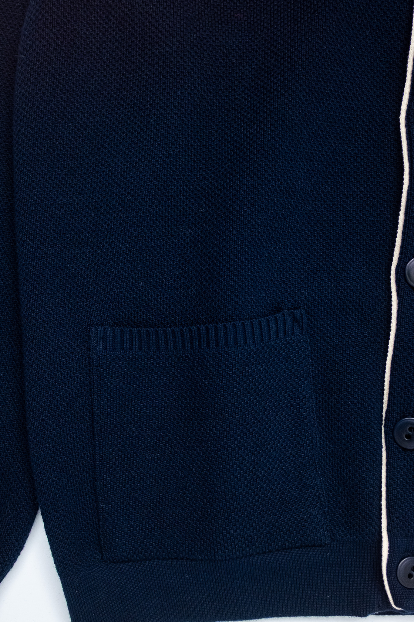 Nitto Knitwear - Youri Cotton Collage Cardigan Navy - 4