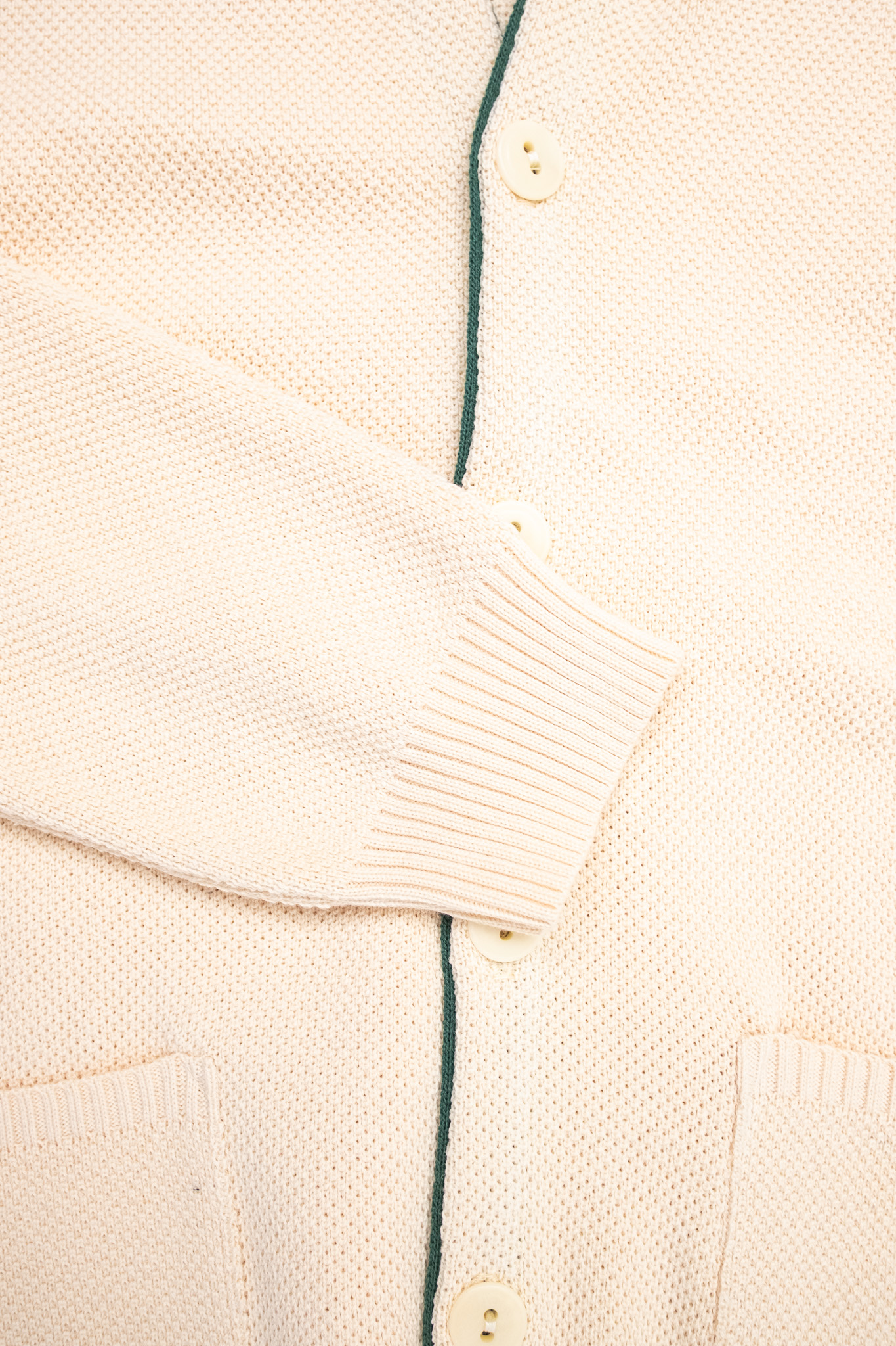 Nitto Knitwear - Youri Cotton Collage Cardigan Natural - 6