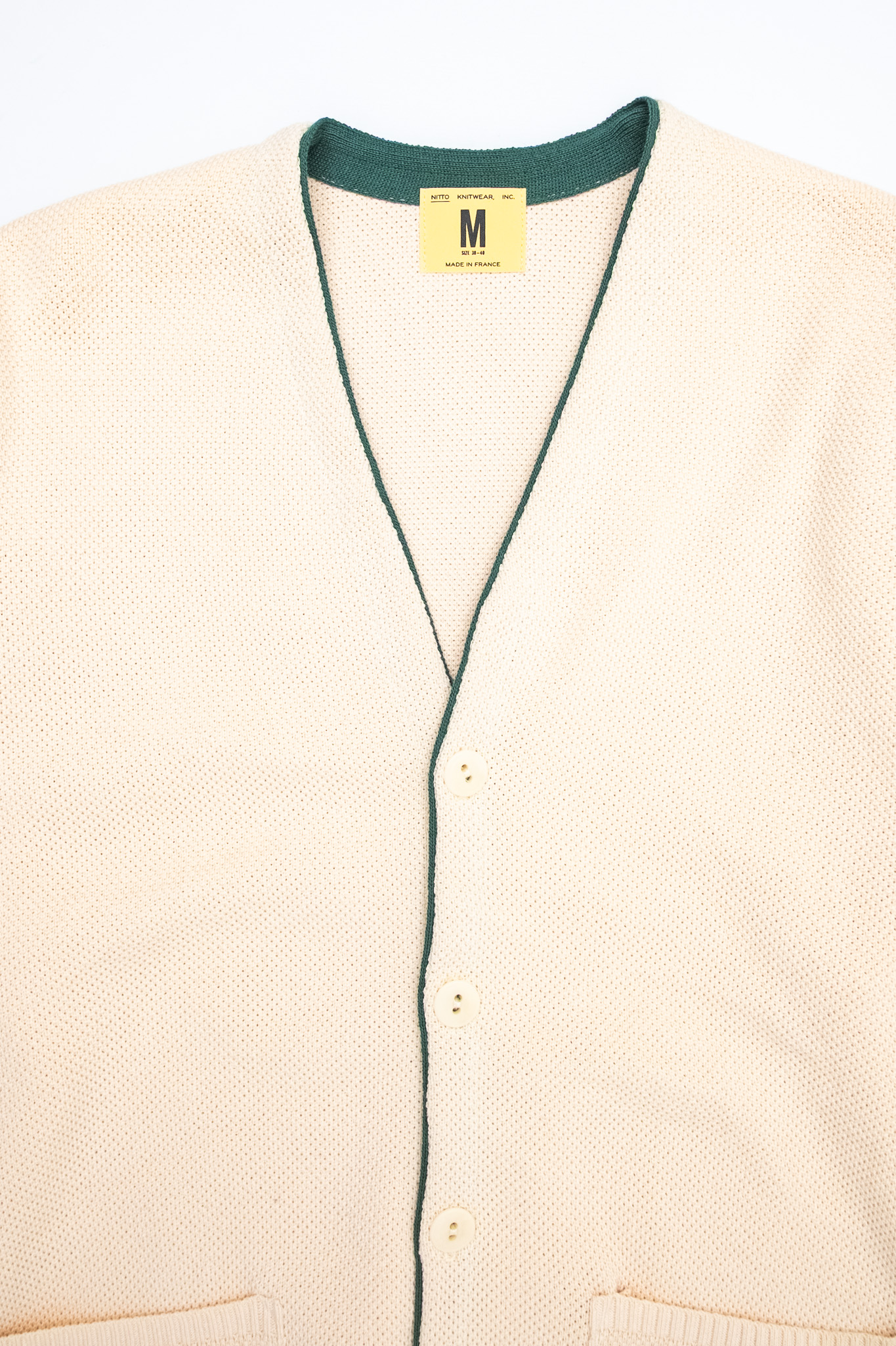 Nitto Knitwear - Youri Cotton Collage Cardigan Natural - 3