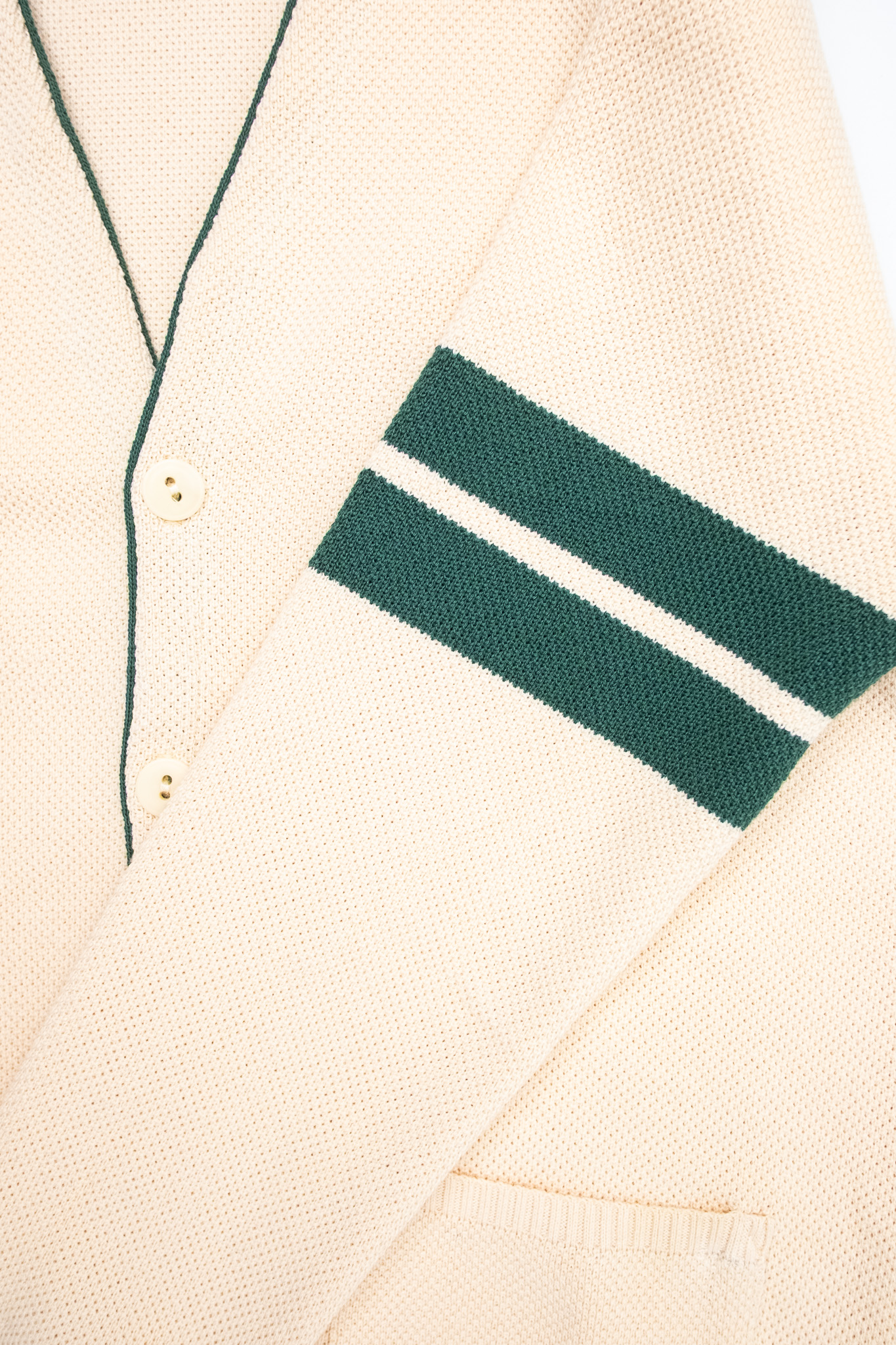 Nitto Knitwear - Youri Cotton Collage Cardigan Natural - 7