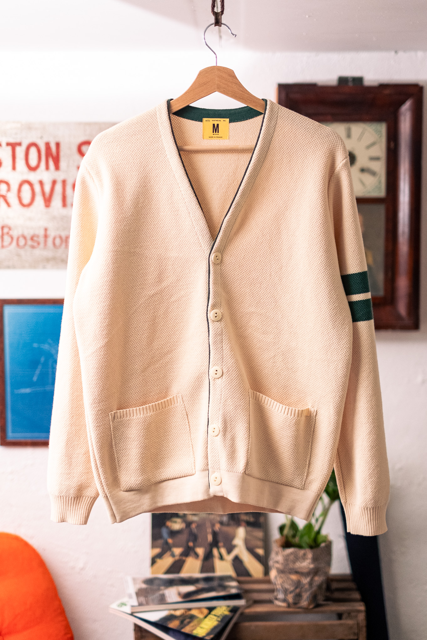 Nitto Knitwear - Youri Cotton Collage Cardigan Natural