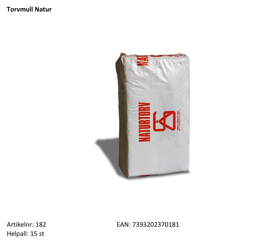 Standardkollektion:  Torvmull Natur   300 Liter   Helpall: 15 st - 2