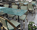 Stol Tropez  crème/grön