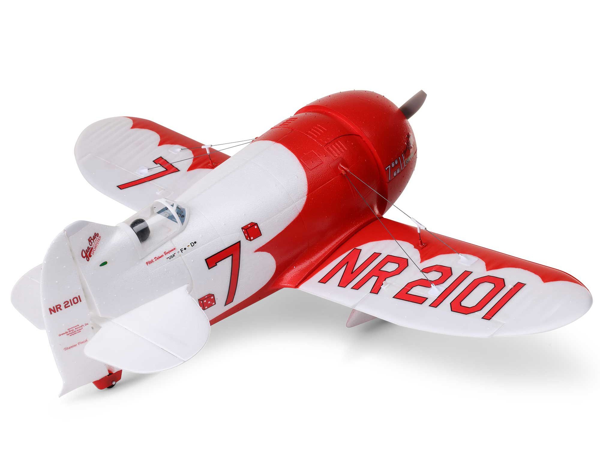 E-Flite EFLU61500 UMX Gee Bee R-2 510mm BNF Basic with AS3X and SAFE Select - 2