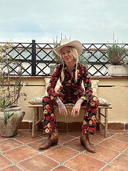 Wrangler catsuit blommig