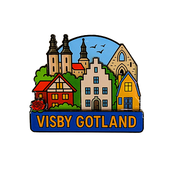 Magnet Trä Visby Skyline 12st/frp