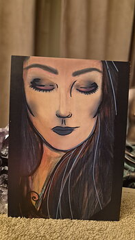 Dark Feminine Silence Vykort