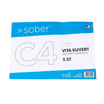 Kuvert konsument fp C4 FH vit 5/fp