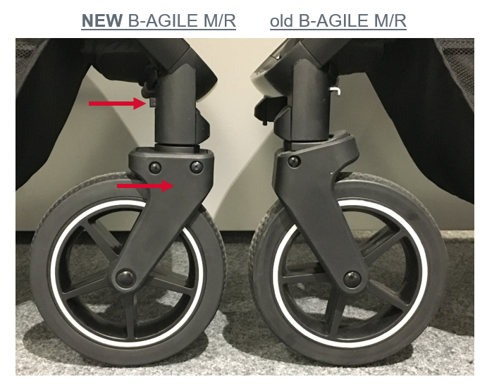 Britax B-Agile M Framhjul Set - 2