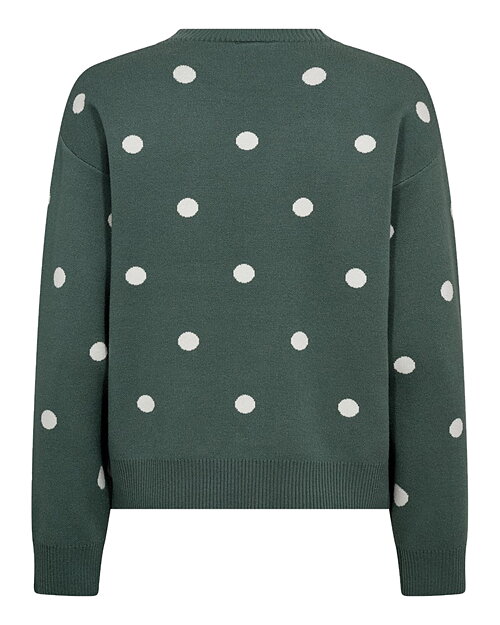 Jumper Flow mossgrön med vita prickar - 4