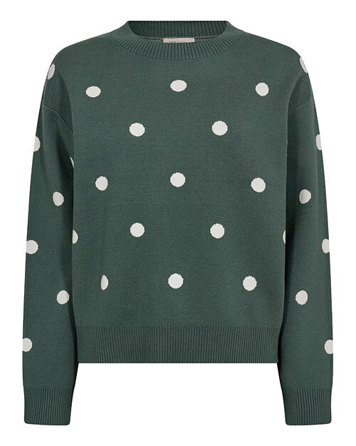 Jumper Flow mossgrön med vita prickar - 3
