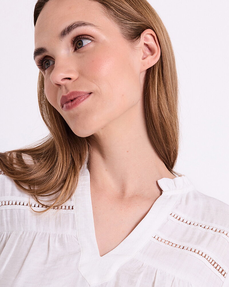 Blus Antina v-ringad star offwhite