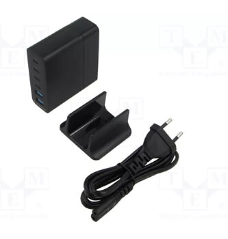 Strömadapter 230VAC/5VDC   USB-A och USB-C