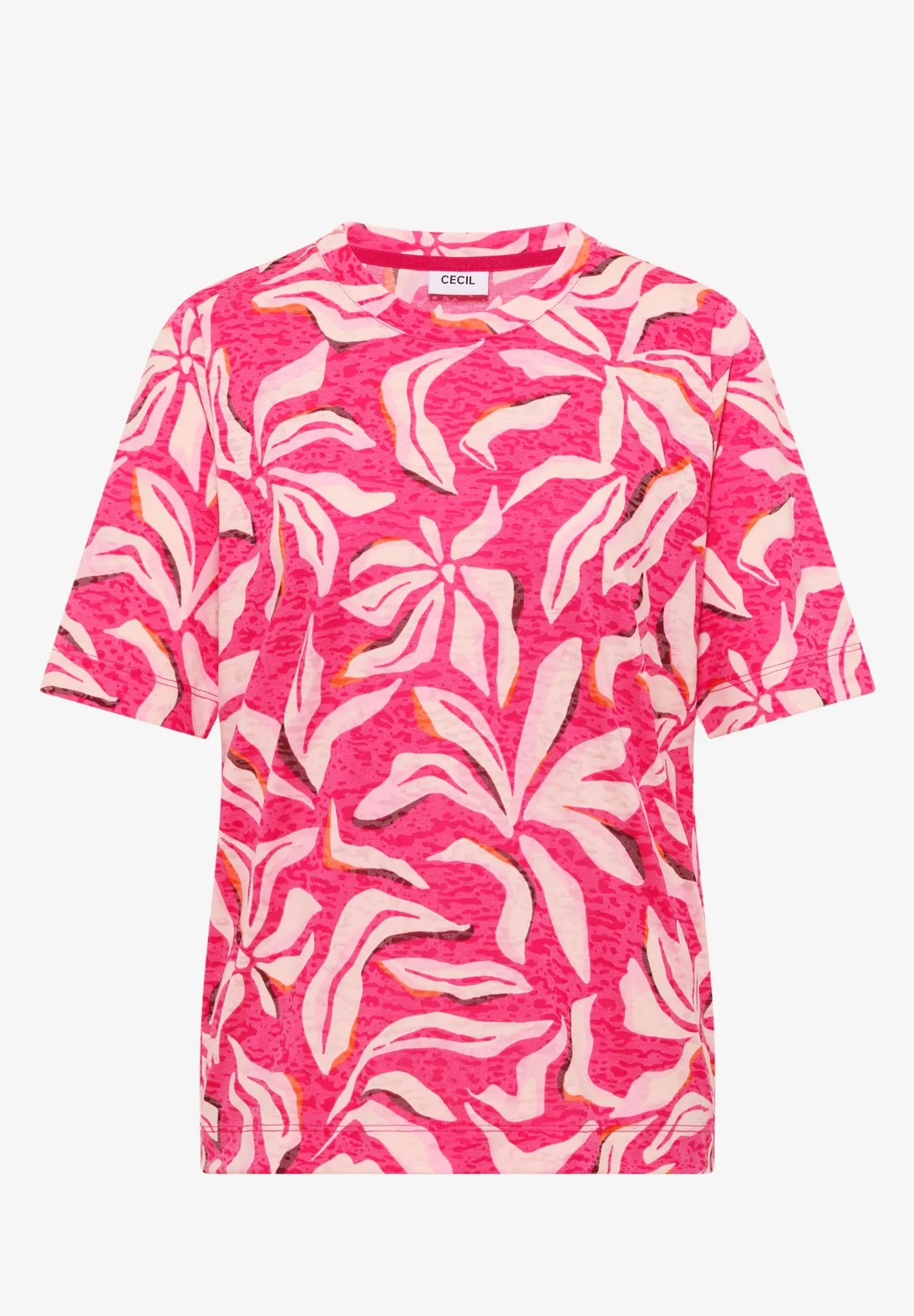 TOS Muliti AOP Burnout Shirt - Beetroot Pink - Cecil - 5