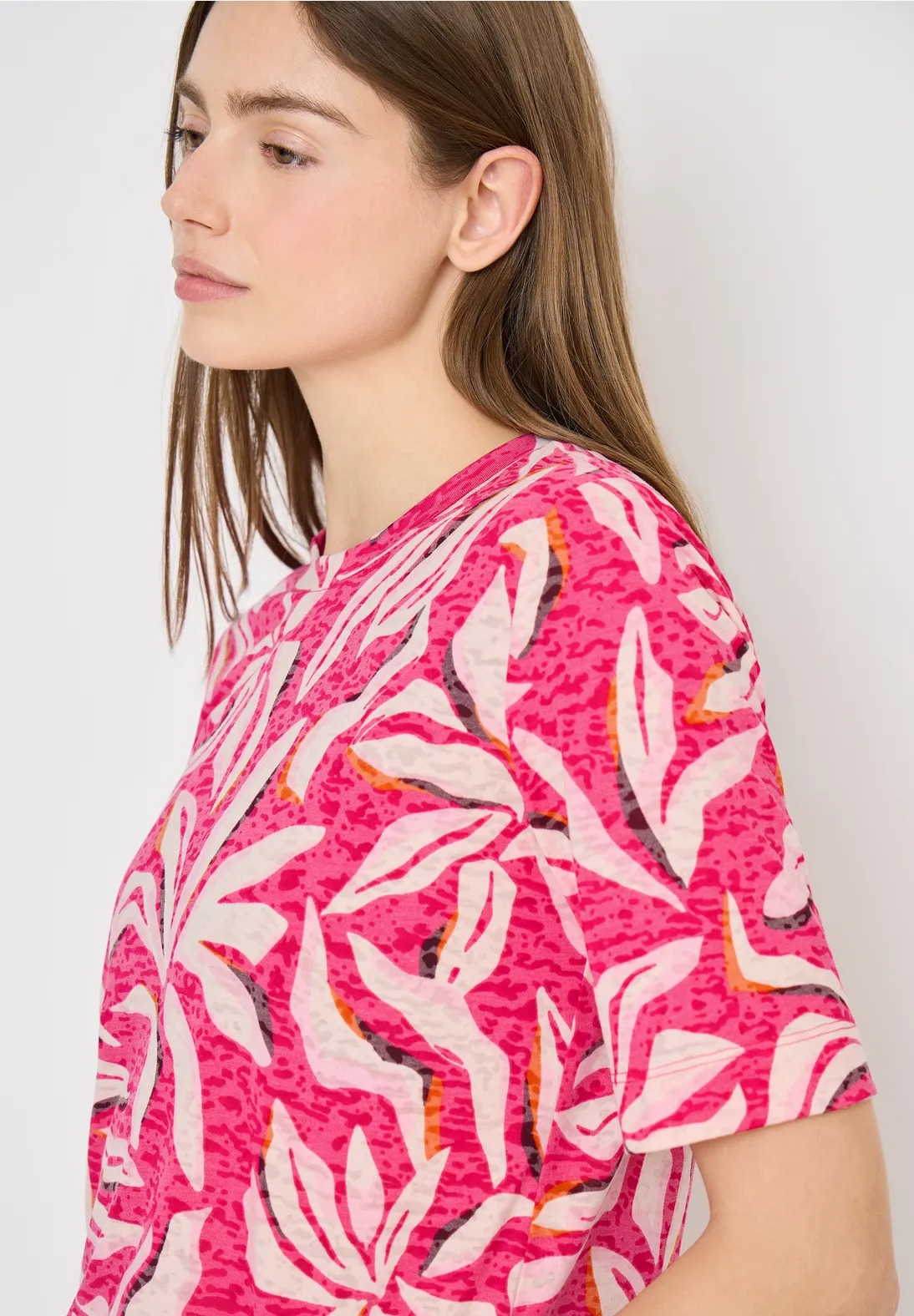 TOS Muliti AOP Burnout Shirt - Beetroot Pink - Cecil - 3