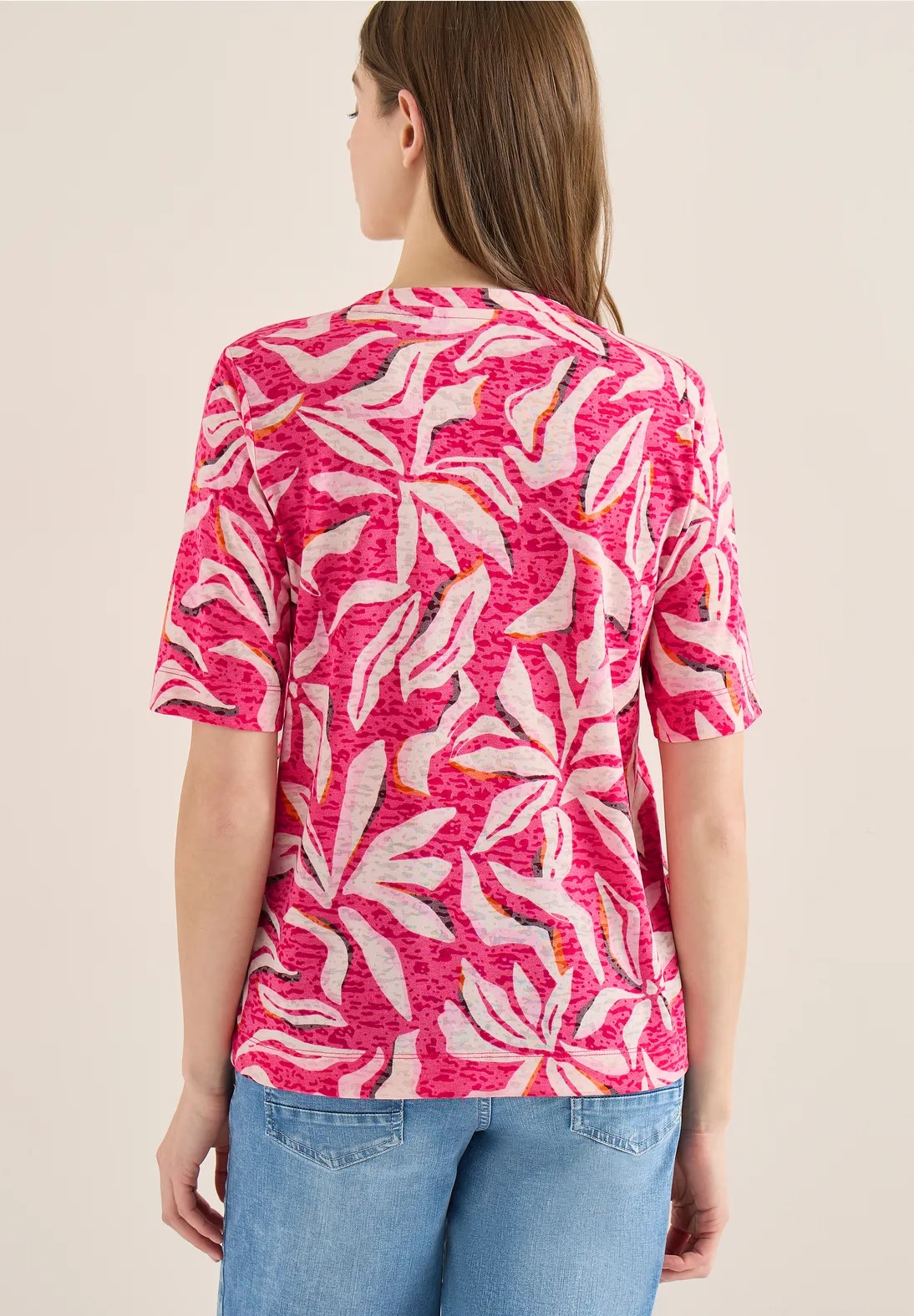 TOS Muliti AOP Burnout Shirt - Beetroot Pink - Cecil - 4