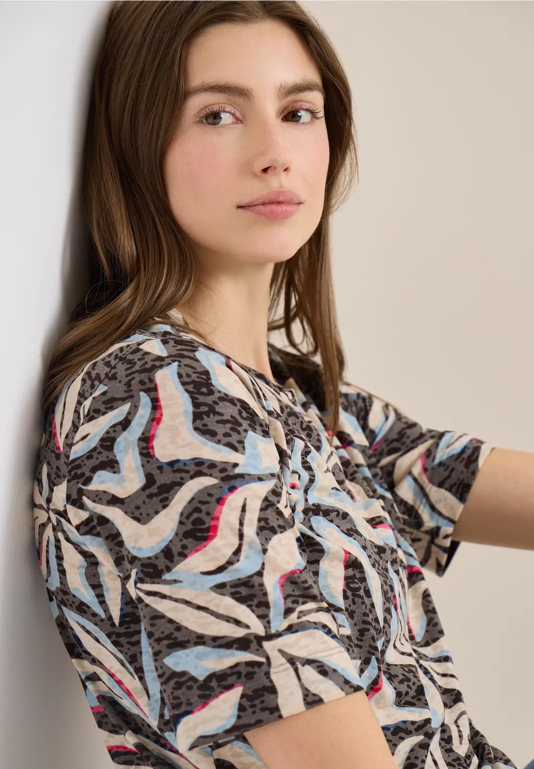 TOS Muliti AOP Burnout Shirt - Stl. XL - Cecil