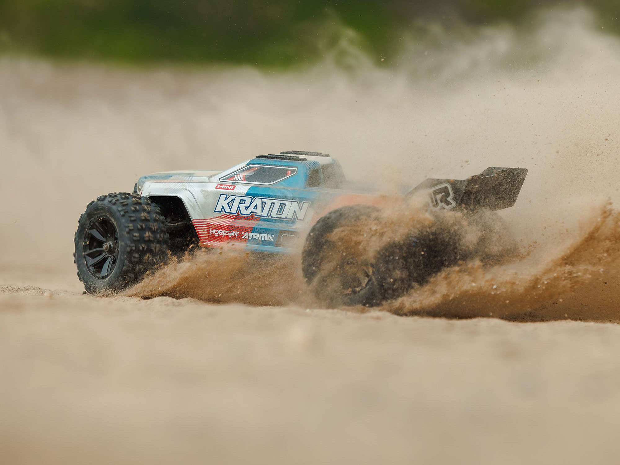 Arrma ARA2508ST1 1/16 MINI KRATON 3S DSC 4X4 RTR Brushless Speed Truck (Battery & Charger Included), Red/Blue - 23