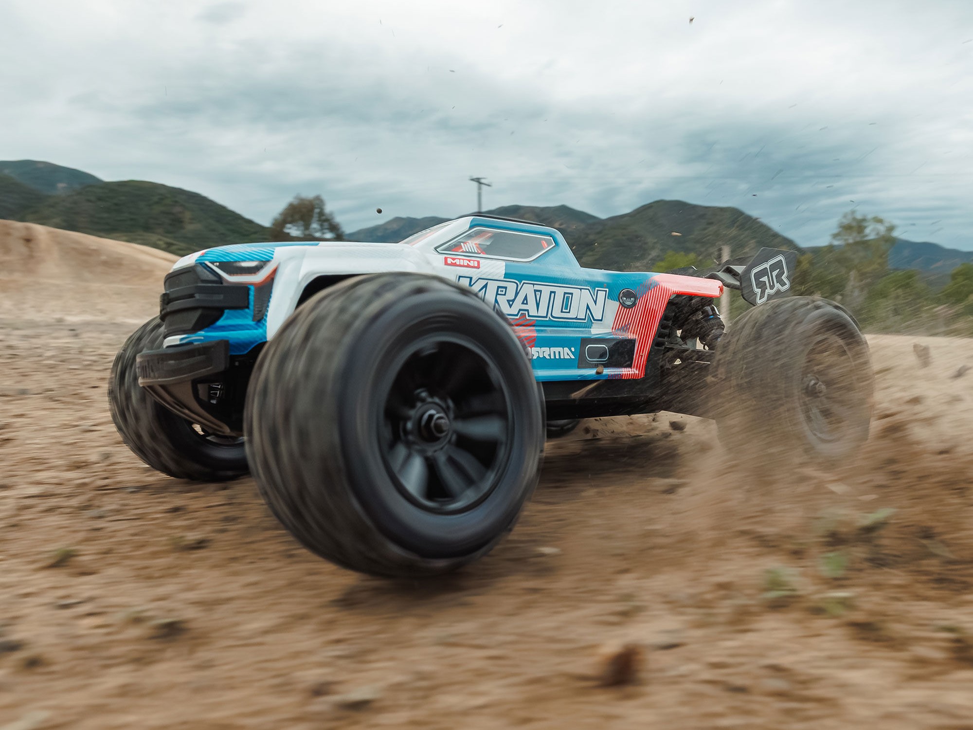 Arrma ARA2508ST1 1/16 MINI KRATON 3S DSC 4X4 RTR Brushless Speed Truck (Battery & Charger Included), Red/Blue - 19