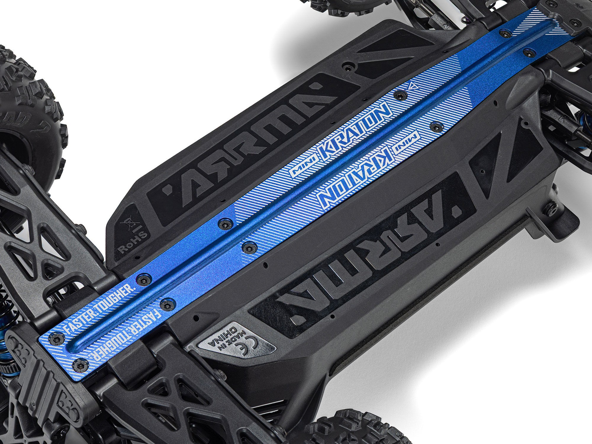 Arrma ARA2508ST1 1/16 MINI KRATON 3S DSC 4X4 RTR Brushless Speed Truck (Battery & Charger Included), Red/Blue - 15