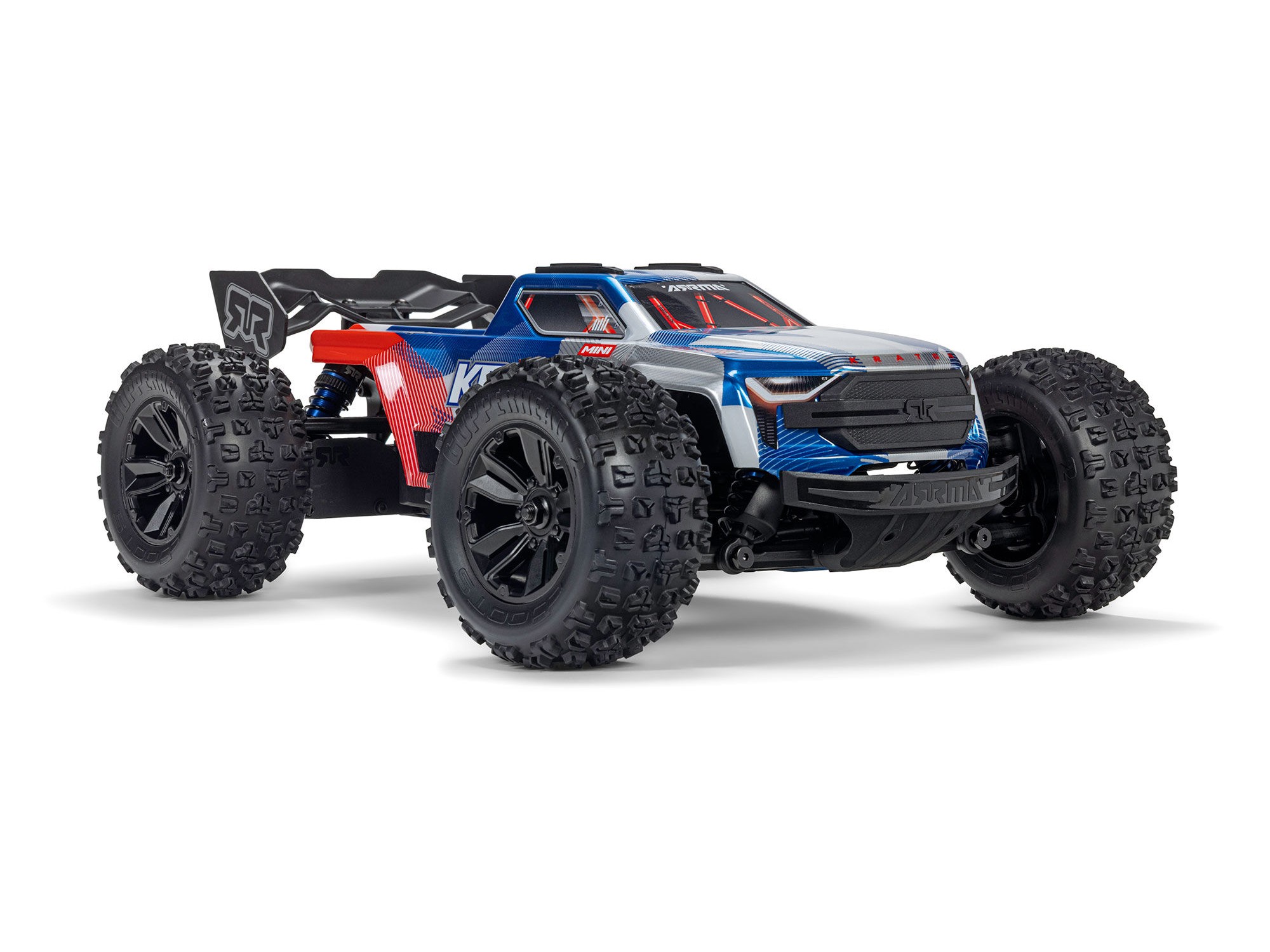 Arrma ARA2508ST1 1/16 MINI KRATON 3S DSC 4X4 RTR Brushless Speed Truck (Battery & Charger Included), Red/Blue - 3