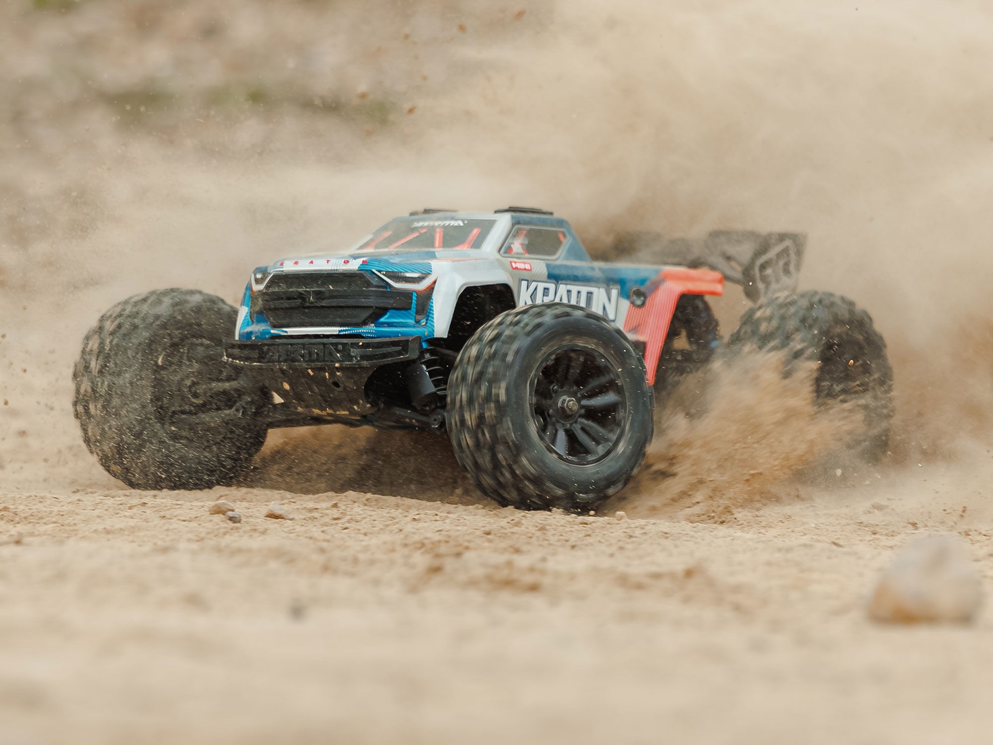 Arrma ARA2508ST1 1/16 MINI KRATON 3S DSC 4X4 RTR Brushless Speed Truck (Battery & Charger Included), Red/Blue - 21
