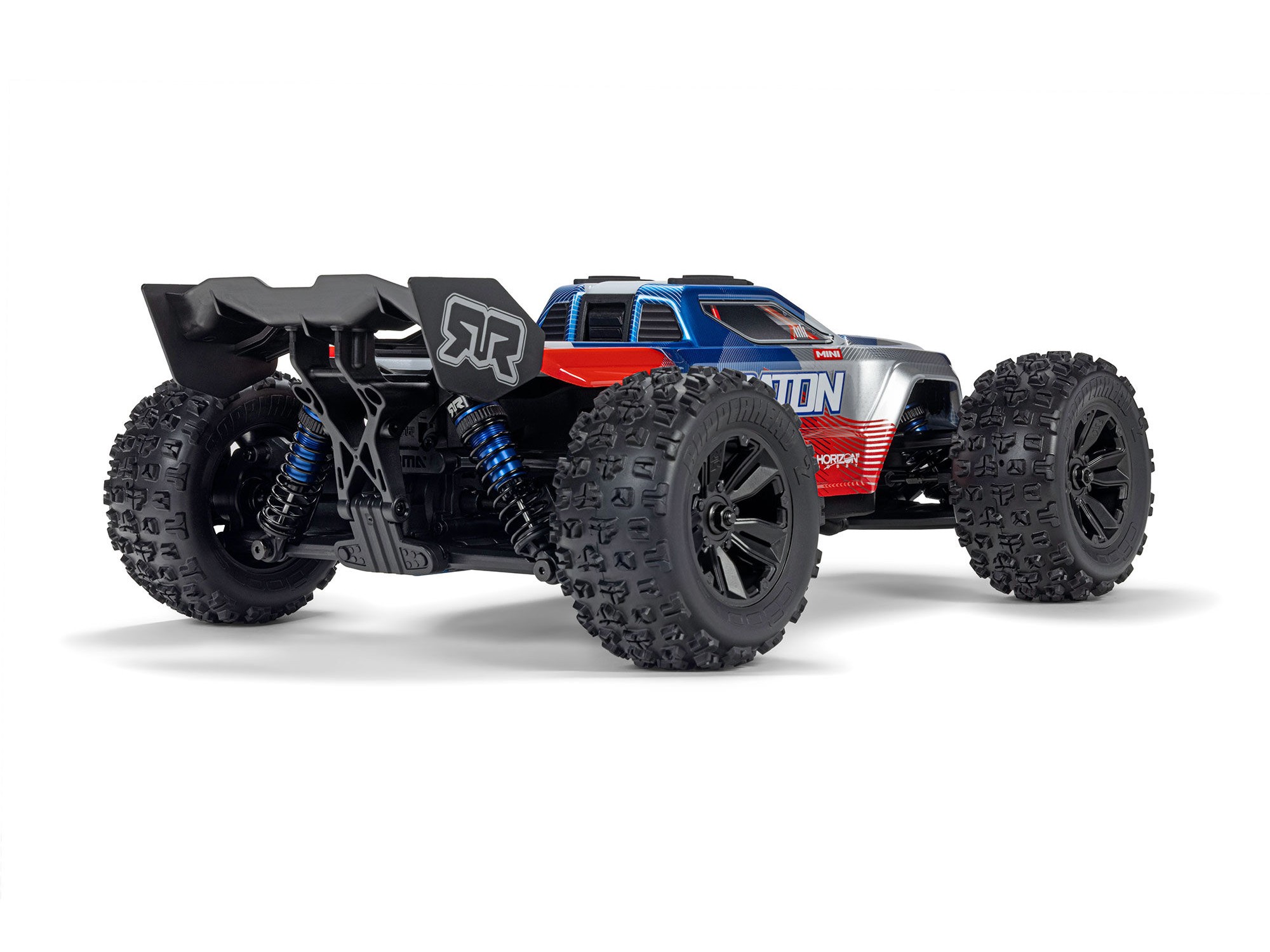 Arrma ARA2508ST1 1/16 MINI KRATON 3S DSC 4X4 RTR Brushless Speed Truck (Battery & Charger Included), Red/Blue - 2