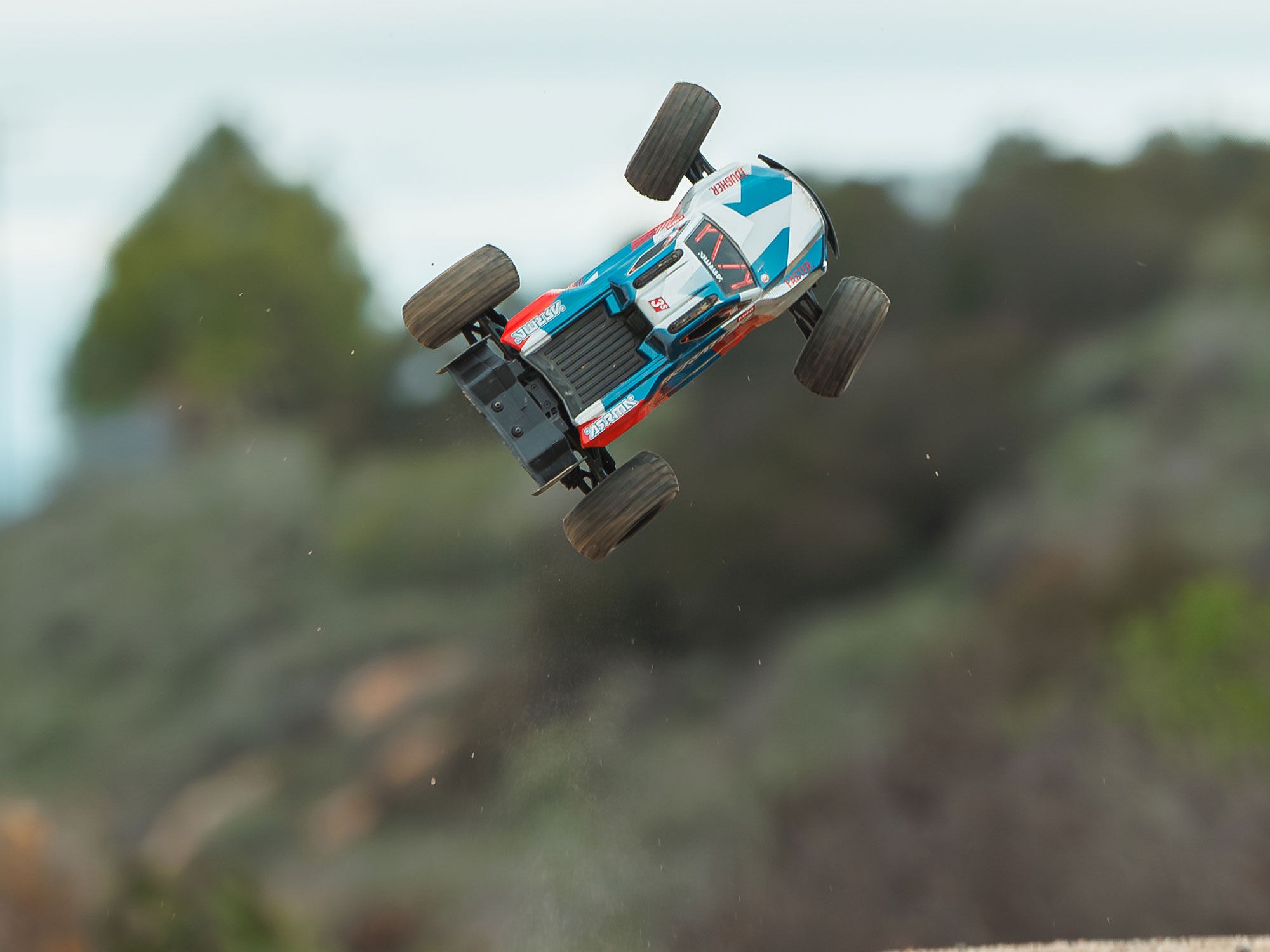 Arrma ARA2508ST1 1/16 MINI KRATON 3S DSC 4X4 RTR Brushless Speed Truck (Battery & Charger Included), Red/Blue - 18