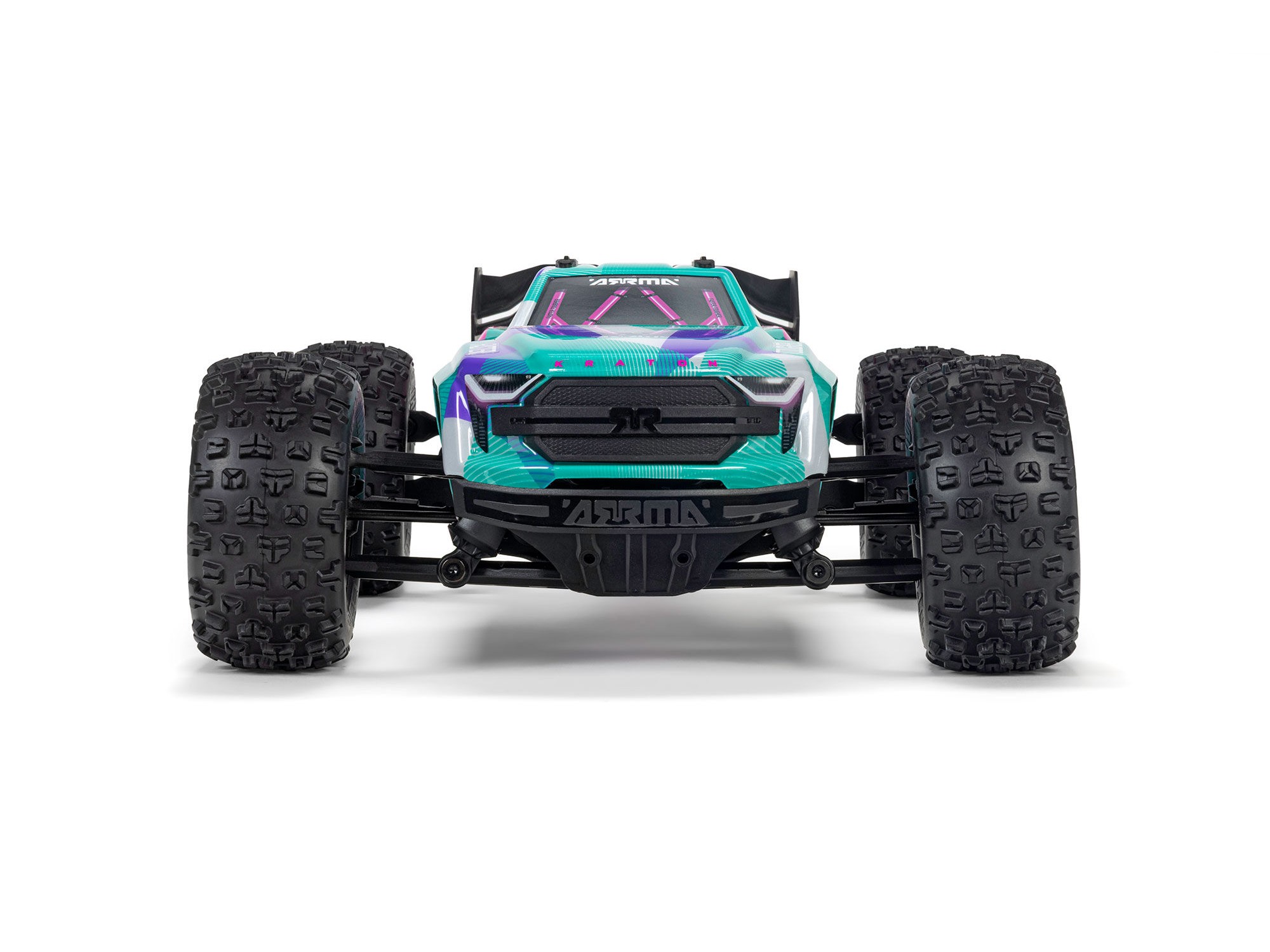 Arrma ARA2508ST2 1/16 MINI KRATON 3S DSC 4X4 RTR Brushless Speed Truck (Battery & Charger Included), Teal/Pink - 4