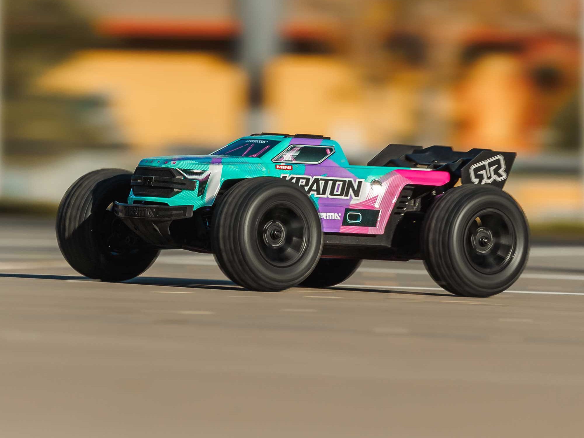 Arrma ARA2508ST2 1/16 MINI KRATON 3S DSC 4X4 RTR Brushless Speed Truck (Battery & Charger Included), Teal/Pink - 21