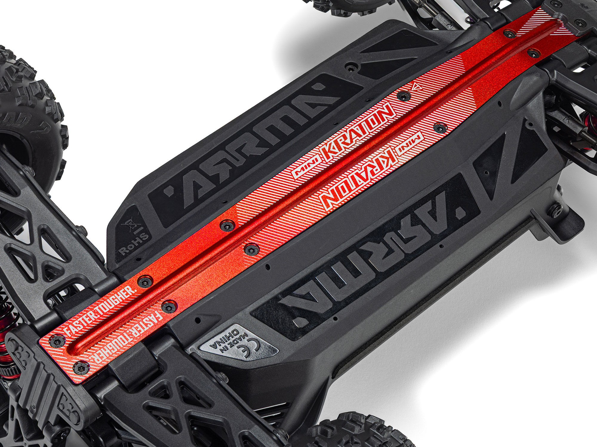Arrma ARA2508T1 1/16 MINI KRATON 3S DSC 4X4 RTR Brushless Speed Truck, Black/Red - 14