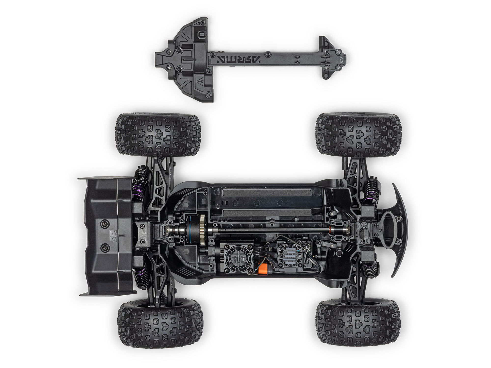 Arrma ARA2508T1 1/16 MINI KRATON 3S DSC 4X4 RTR Brushless Speed Truck, Black/Red - 10