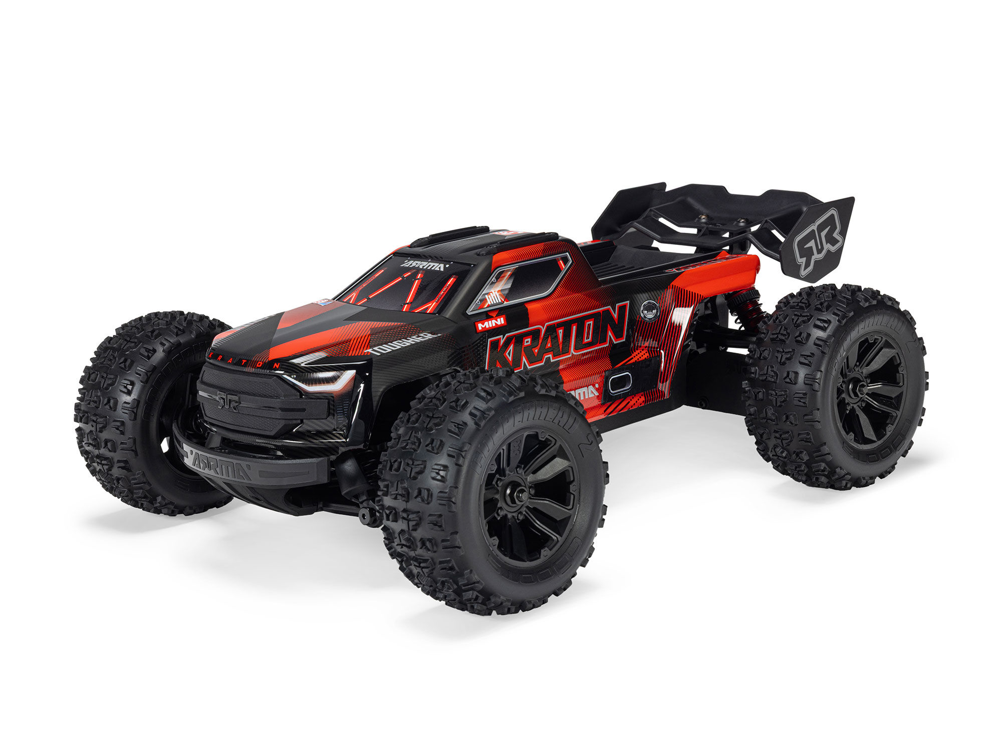Arrma ARA2508T1 1/16 MINI KRATON 3S DSC 4X4 RTR Brushless Speed Truck, Black/Red