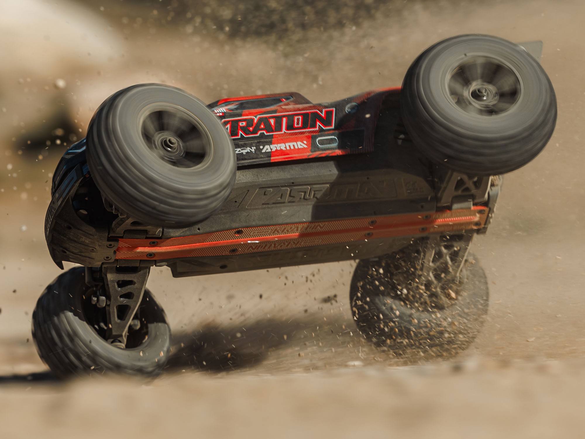 Arrma ARA2508T1 1/16 MINI KRATON 3S DSC 4X4 RTR Brushless Speed Truck, Black/Red - 22