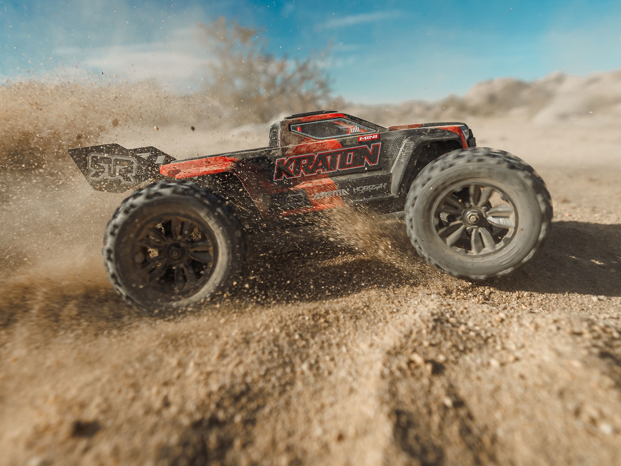 Arrma ARA2508T1 1/16 MINI KRATON 3S DSC 4X4 RTR Brushless Speed Truck, Black/Red - 18