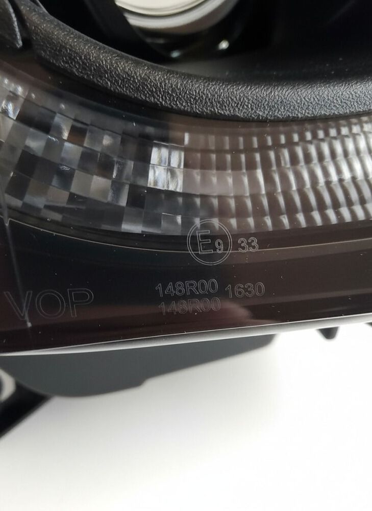 Full LED Clear Strålkastare E9 – Svart – Set - 5